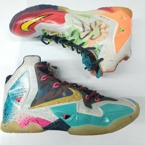 Nike Lebron 11 XI What The Lebron Mens Basketball Shoes 650884-400 Size 8